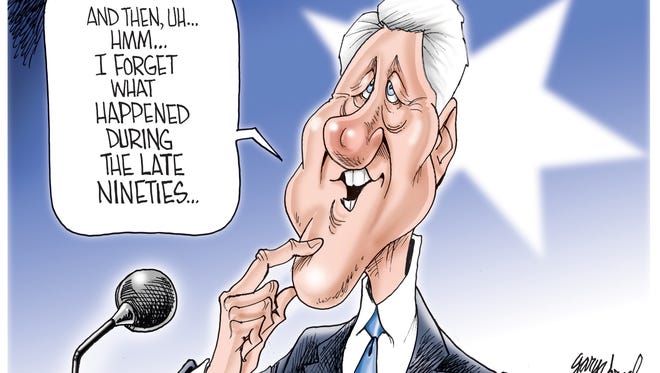President Bill Clinton told the life story of his wife Hillary but he selectively left some things out. 