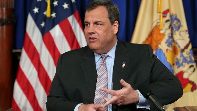 New Jersey Gov. Chris Christie announces that he has directed his education commissioner to sue Atlantic City to prevent it from making a payroll payment Friday because he said it owes its school district $34 million.