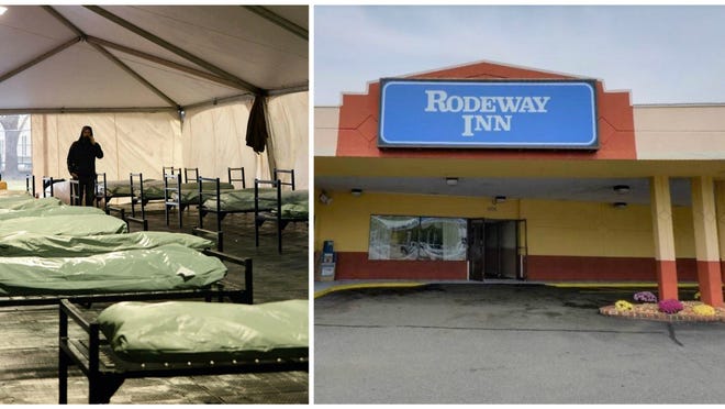 The large tents that were erected in early April at Perkins Park were taken down on Thursday, June 18, 2020, and about 60 homeless people were moved to the Rodeway Inn in Brockton to continue social distancing guidelines.