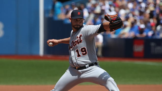 Anibal Sanchez delivers in the second inning Sunday against the Blue Jays.