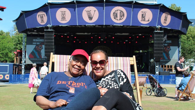 Phyllis Colston Bell, left, of Detroit visited her niece, Kristina Colston, who lives in Copenhagen, Denmark.  They enjoy an afternoon in the Tivoli Amusement Park in Copenhagen, Denmark in July.