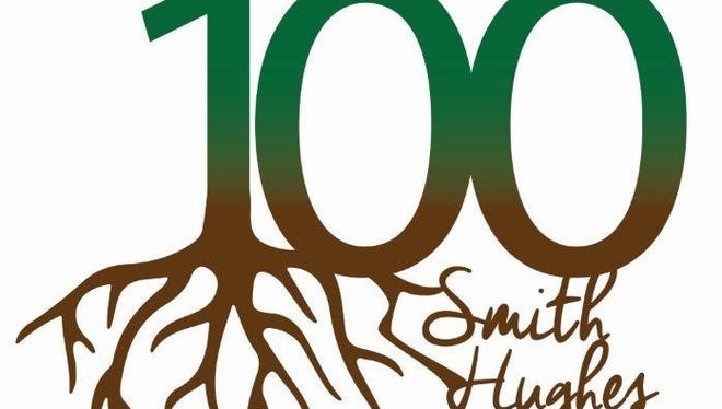 The emblem of the concSmith-Hughes Vocational Agriculture Act recognizes the 1917 Centennial Celebration.