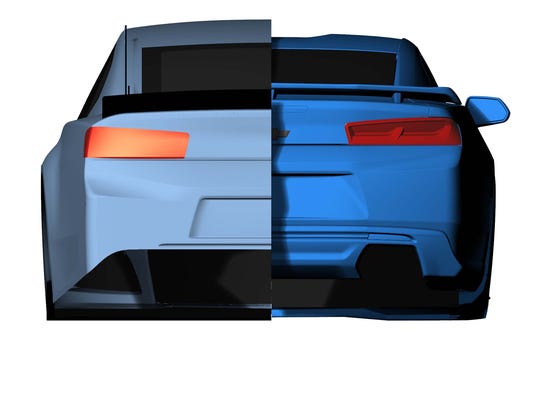 NASCAR makes a race car body template the Chevy's Camaro