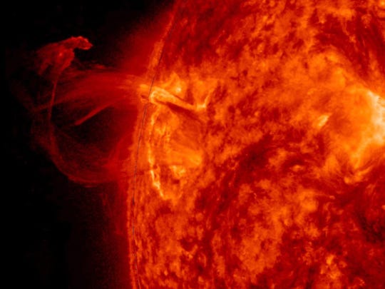 A handout picture made available by NASA's Solar Dynamics