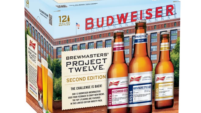 Budweiser’s Project 12 limited edition 12-pack sampler, which hit stores Oct. 28, has three small-batch Budweisers named for the ZIP code where the beer is brewed, including Batch 23185 from Williamsburg, Va., a vanilla bourbon flavored beer aged on a bed of bourbon barrel staves and vanilla beans.