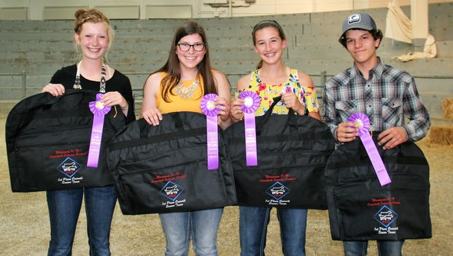 Marathon County finished top in the senior division to capture the overall team title, advancing them to the national competition this fall. Team members are (from left) Kailen Smerchek, Stephanie Witberler, Malorie Schmoll and Hunter Falkowski.