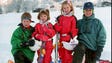 In Jaunary 1995, Harry, 10, joins William and his younger cousins, Princess Beatrice, 6, center right, and Princess Eugenie, 4, children of Prince Andrew and Sarah Duchess of York, at the exclusive Klosters ski resort in Switzerland.