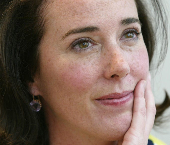 Kate Spade during an interview in New York.