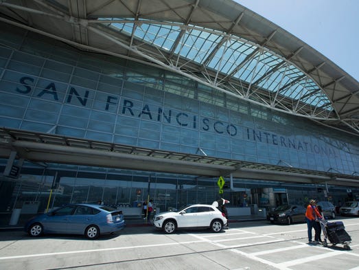 An opening to San Francisco International Airport