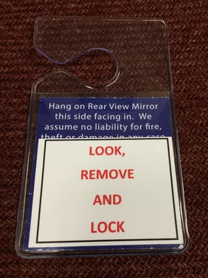 Richmond Police Department is encouraging all citizens to look in their vehicles, remove anything that might attract a thief and lock the vehicle. That message is printed on parking permits for the downtown parking garage.