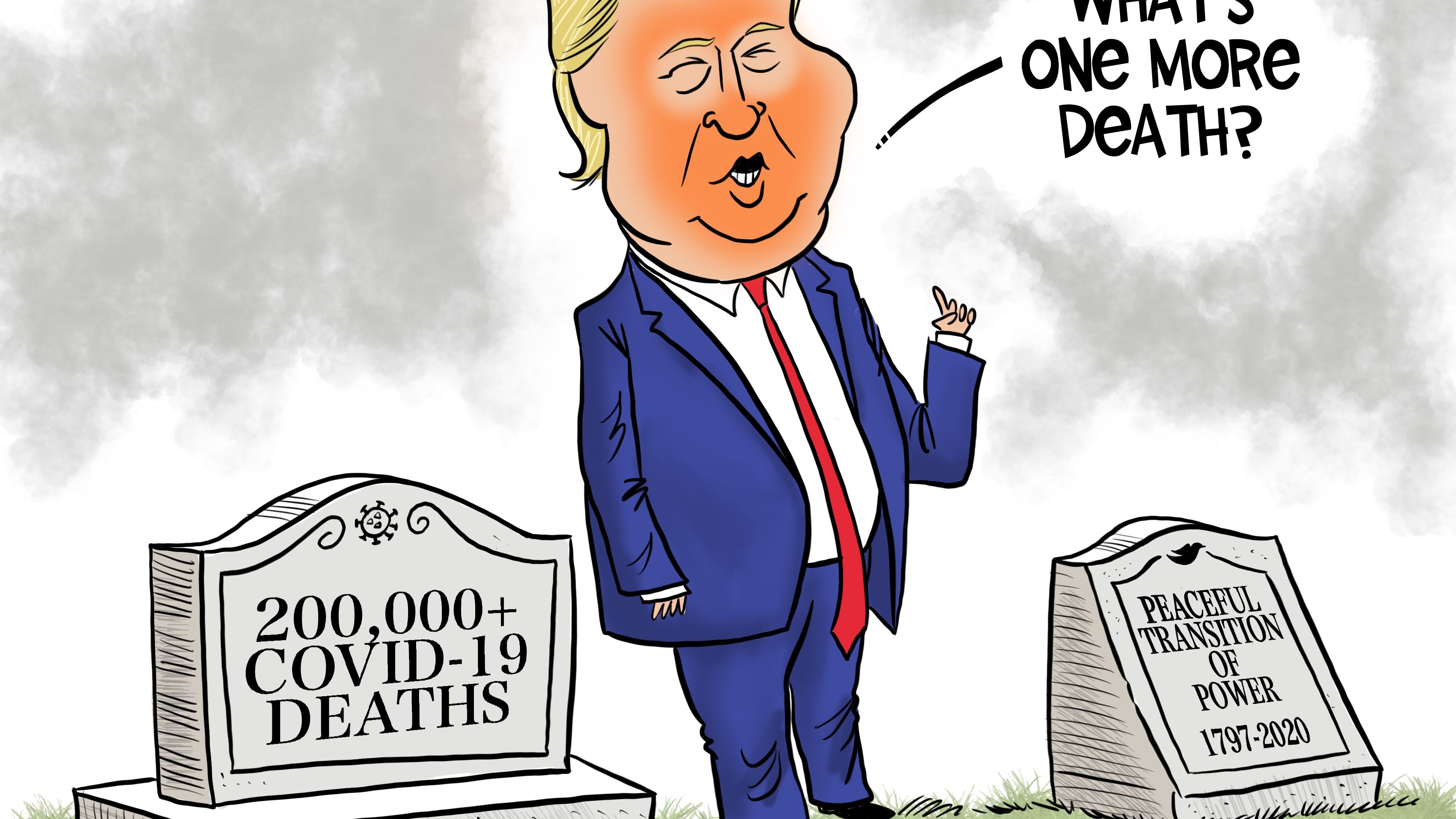 Landgren cartoon: Trump's peaceful transition Landgren cartoon: Trump's peaceful transition
