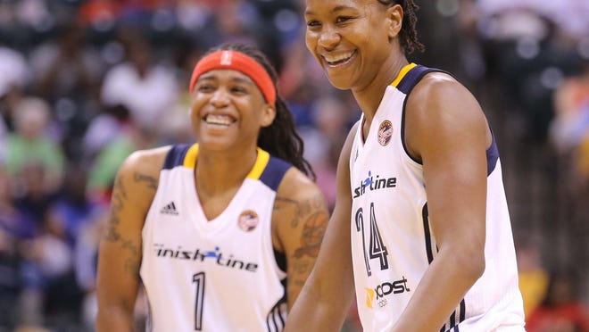Tamika Catchings made her first appearance of the season in the game against the Stars. The Indiana Fever lost to the San Antonio Stars 71-70 in WNBA action Saturday July 5, 2014 at Bankers Life Fieldhouse.