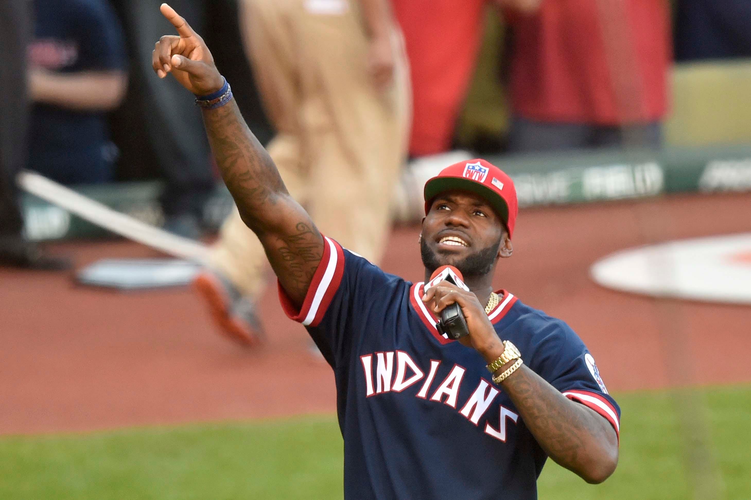 lebron indians jersey