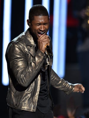 Usher performs at the 2014 BET Awards in Los Angeles on June 29.