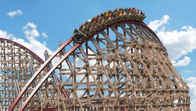Rendering of the Steel Vengeance, the newest roller coaster at Cedar Point's  FrontierTown in Sandusky, Ohio, opening in the spring of 2018.