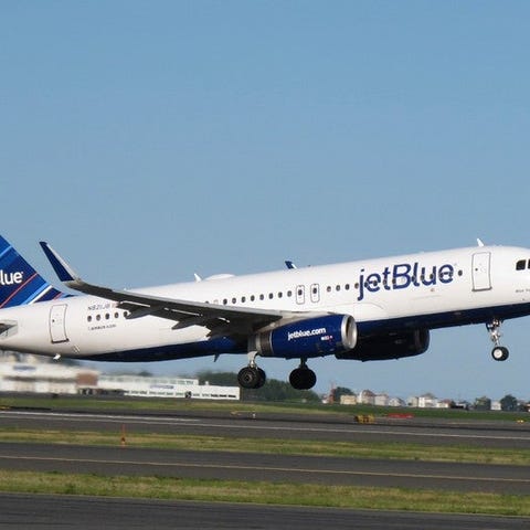 JetBlue airplane taking off