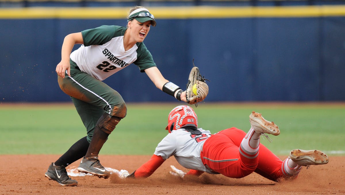 Big Ten softball tournament Ohio State 4, MSU 3