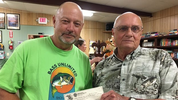 TBLA board member Gary Moore with Richard Knight, who recently donated $1,000 to the TBLA.