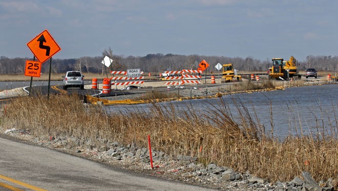 Construction of a new bridge on a stretch of Prime Hook Road is underway to improve access during high water events.
