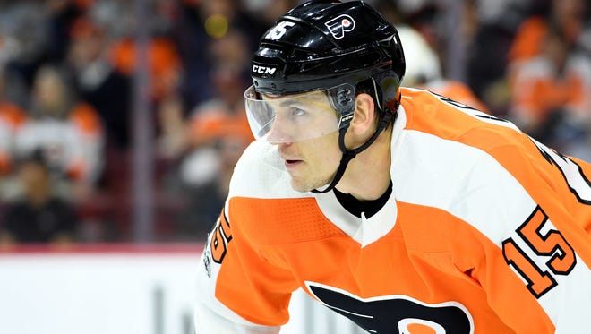 Jori Lehtera will be on a line with Nolan Patrick and Travis Konecny when the Flyers take on the Anaheim Ducks Tuesday.