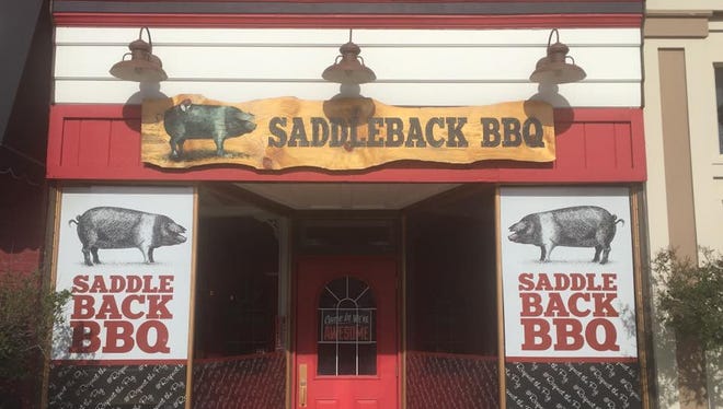 The exterior of Saddleback Barbecue, located at 1147 S. Washington Ave., in REO Town.