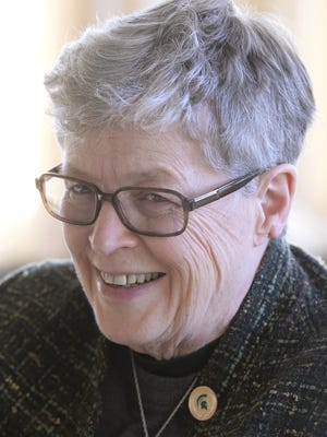 Lou Anna Simon, president of Michigan State University.
