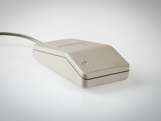 A 1986 Apple mouse.