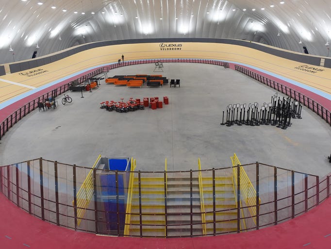 The Lexus Velodrome houses a 166-meter cycling track