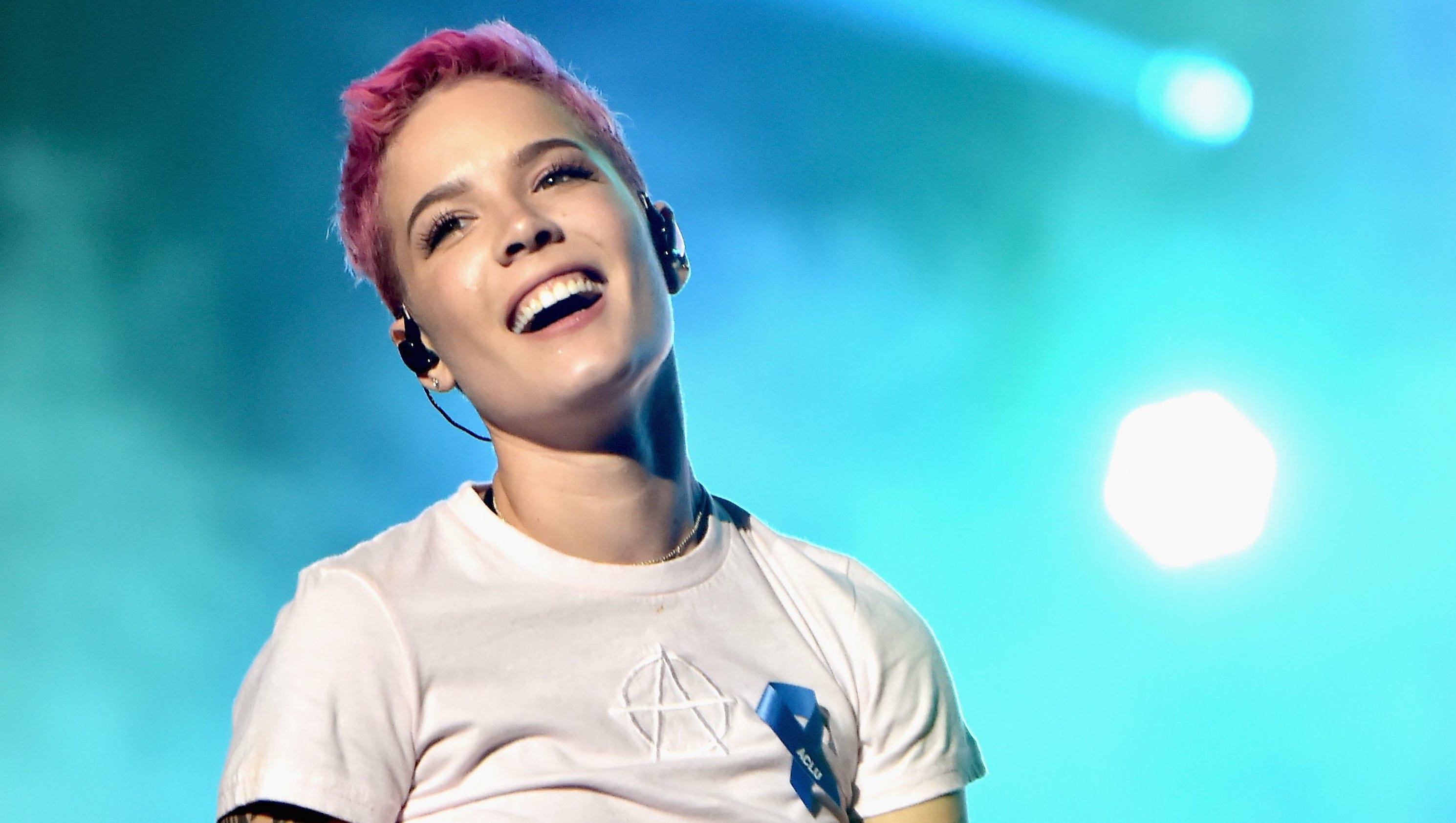 Halsey is a criminal on the run in her 'Bad At Love' music video