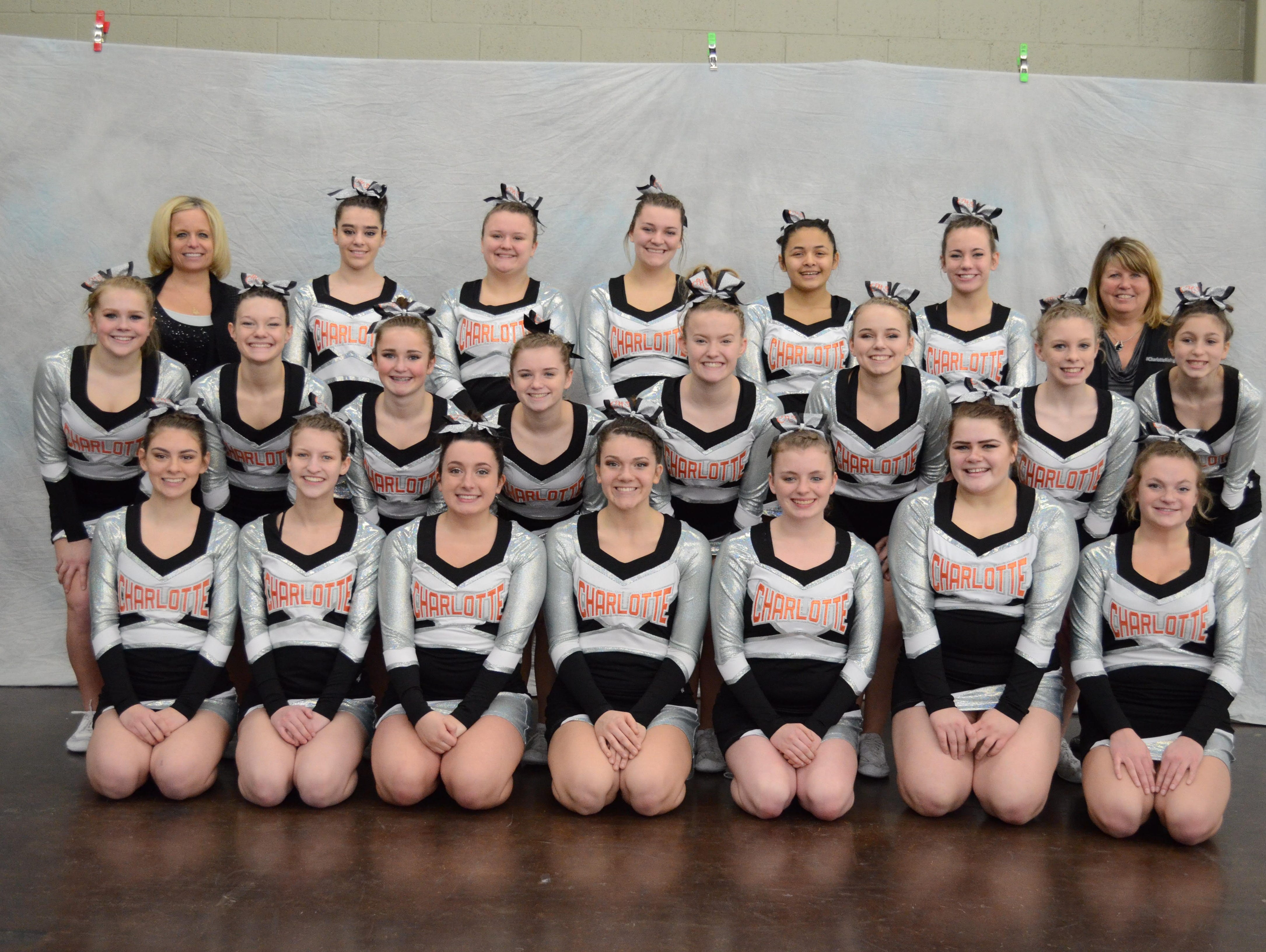 The Charlotte competitive cheer team had a historic season that ended with a sixth-place finish at the state finals.