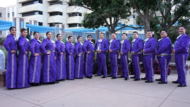 Pictured is Mariachi Plata of Western New Mexico University in Silver City.