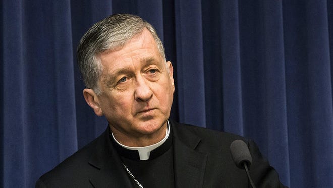 In this Feb. 28, 2018, file photo, Chicago Cardinal Blase Cupich speaks during a news conference in Springfield, Ill.