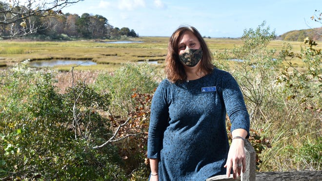 Melissa Lowe, director of Cape Cod Audubon, onsite at the Wellfleet Bay Audubon Sanctuary.