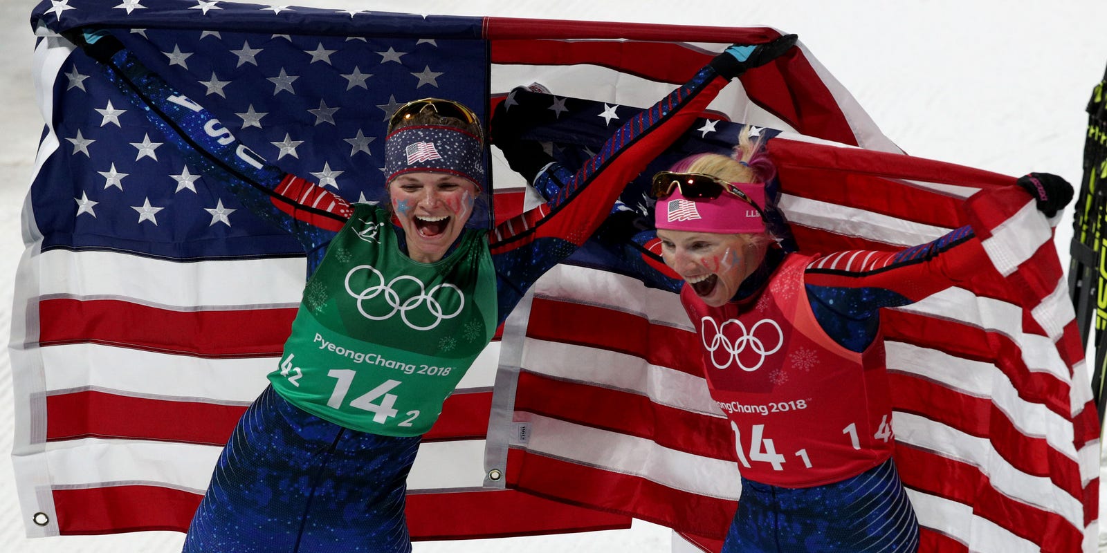 Winter Olympics Kikkan Randall Jessie Diggins Win Historic