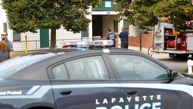 Lafayette police were called to the 300 block of South Fifth Street around 10:30 a.m. Monday after a maintenance man smelled something unusual. Police found at least one meth lab inside one of the apartments on the northwest corner of Fifth and Romig streets. Indiana State Police Meth Suppression Team was en route to safely dispose of the lab.