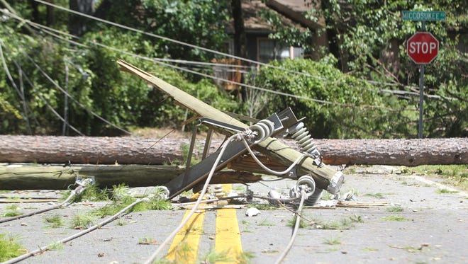 Brian Miller/Democrat
Eighty percent of Tallahassee was without power following Hurricane Hermine.  The storm forced the cancellation of  high school football games at Gene Cox Stadium and Chiles High School