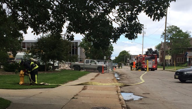 The Oshkosh Fire Department is responding to an incident Friday, Aug. 11, 2017, in the 300 block of Washington Avenue, near the Oshkosh Community YMCA.