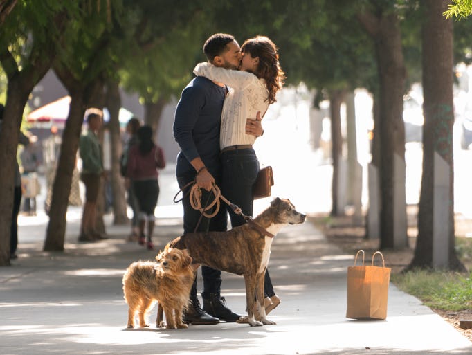 Tone Bell (left) and Nina Dobrev star in "Dog Days"