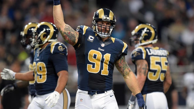 Rams defensive end Chris Long (91) has played for three different head coaches in St. Louis.