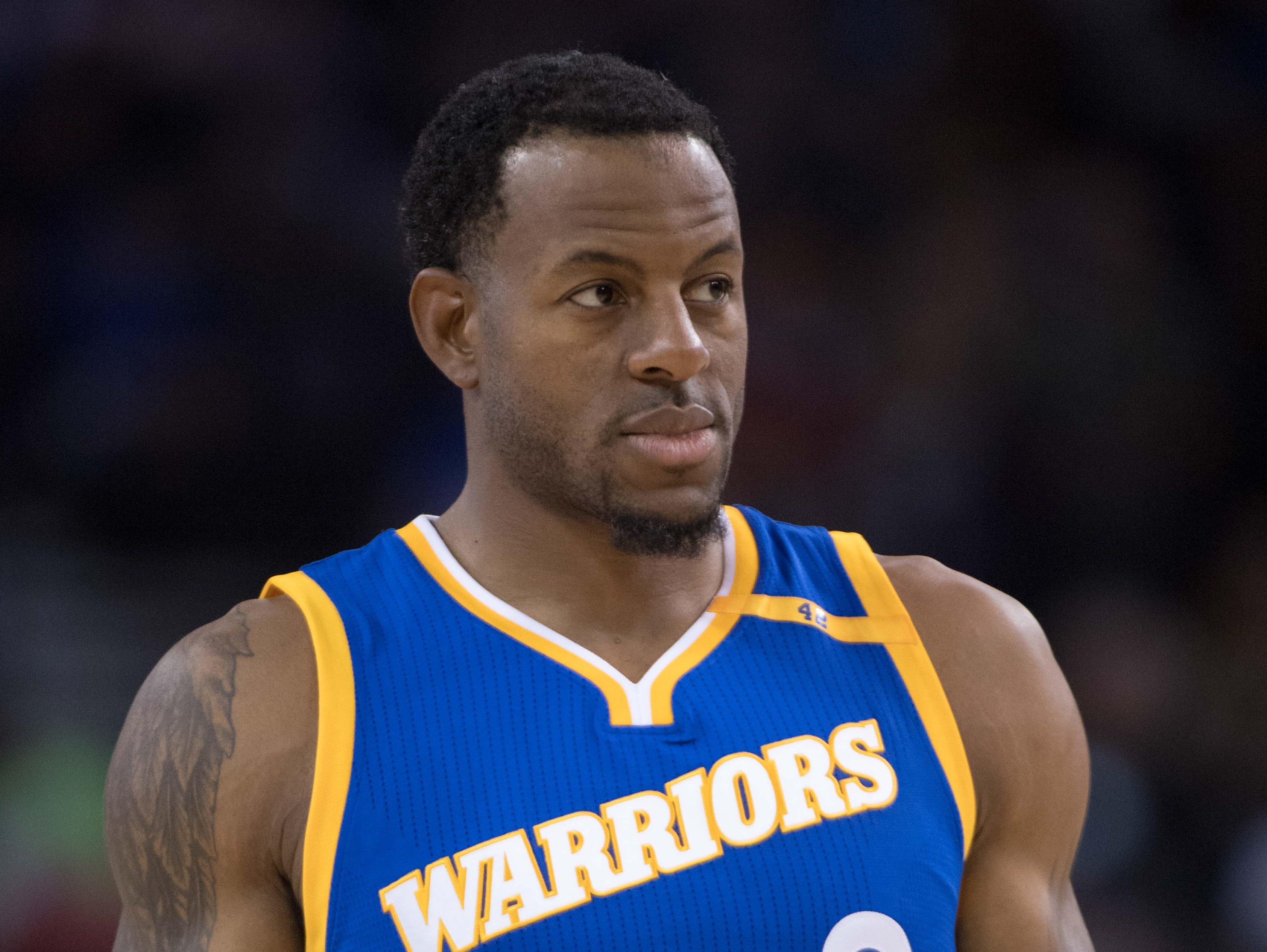 Andre Iguodala during the second quarter against the Phoenix Suns at Oracle Arena.
