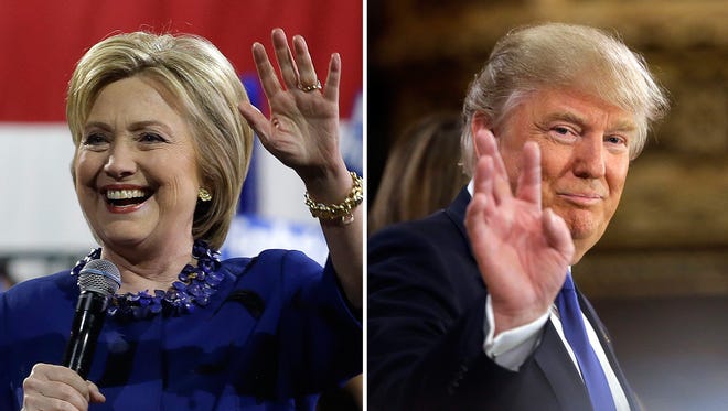 Democratic front-runner Hillary Clinton and Republican front-runner Donald Trump.