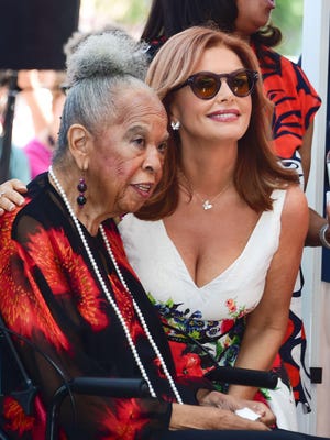 Della Reese and Roma Downey attend Downey's star presentation ceremony in 2016 on the Hollywood Walk of Fame in Hollywood. Reese and Downey starred in the wildly popular "Touched By an Angel" on CBS.