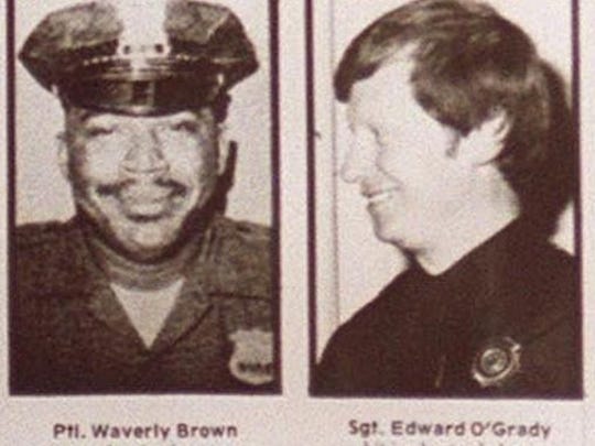 Nyack Police Officer Waverly "Chipper" Brown (l) and
