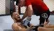 UFC featherweight champion Conor McGregor trains during