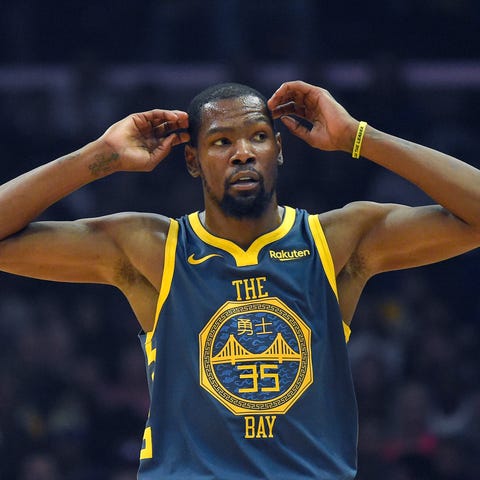 Golden State Warriors forward Kevin Durant...