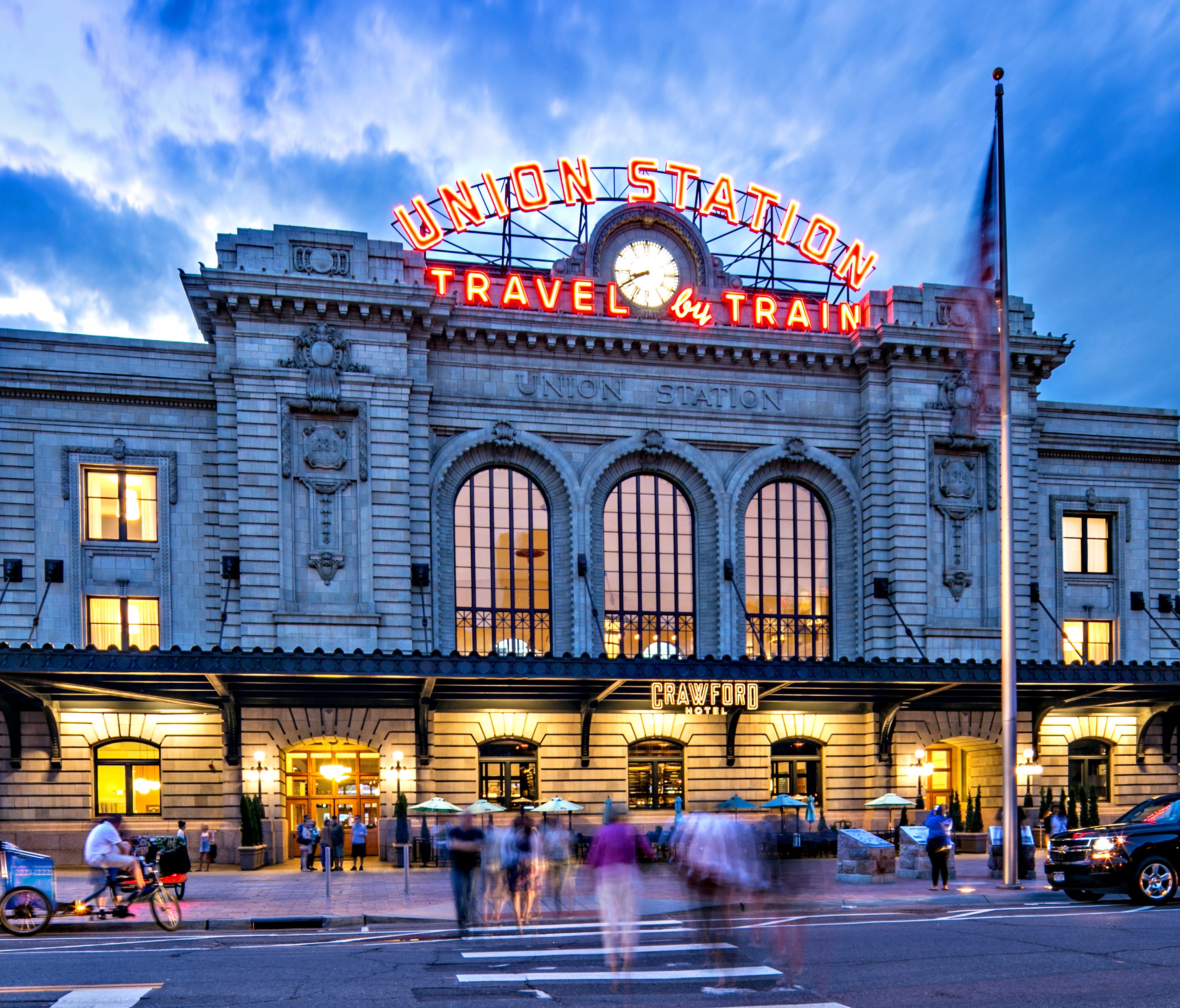 Denver Union Station: One hundred years after the original grand opening, a revitalized, restored and reinvigorated Denver Union Station reopened its doors in 2014, solidifying its position as the region's premier multimodal transit hub and becoming 