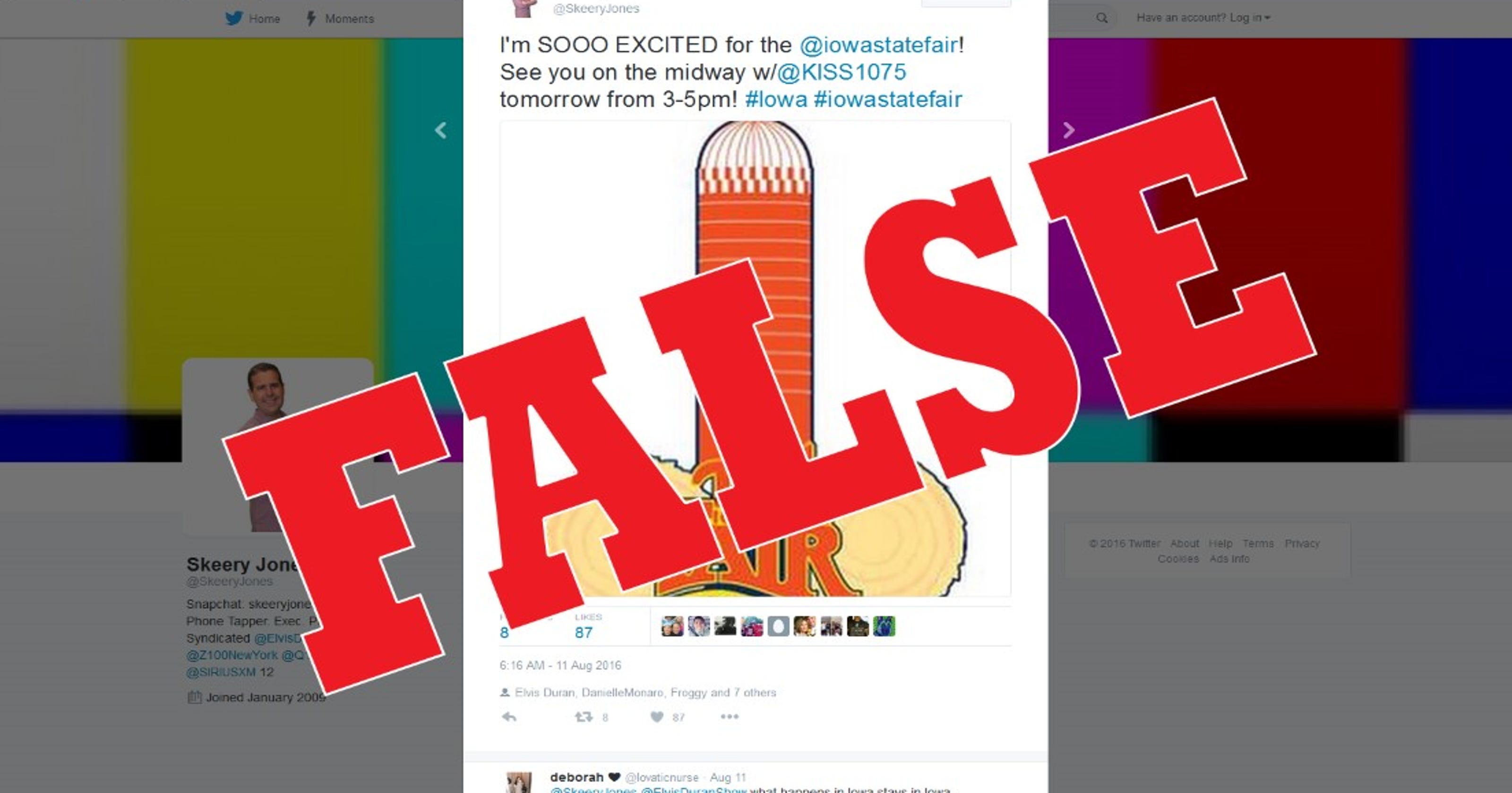 No, this Iowa State Fair logo is not real