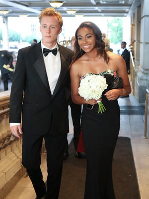 Salesianum prom attendees arrive at the Hotel du Pont Friday, May 25, 2018.