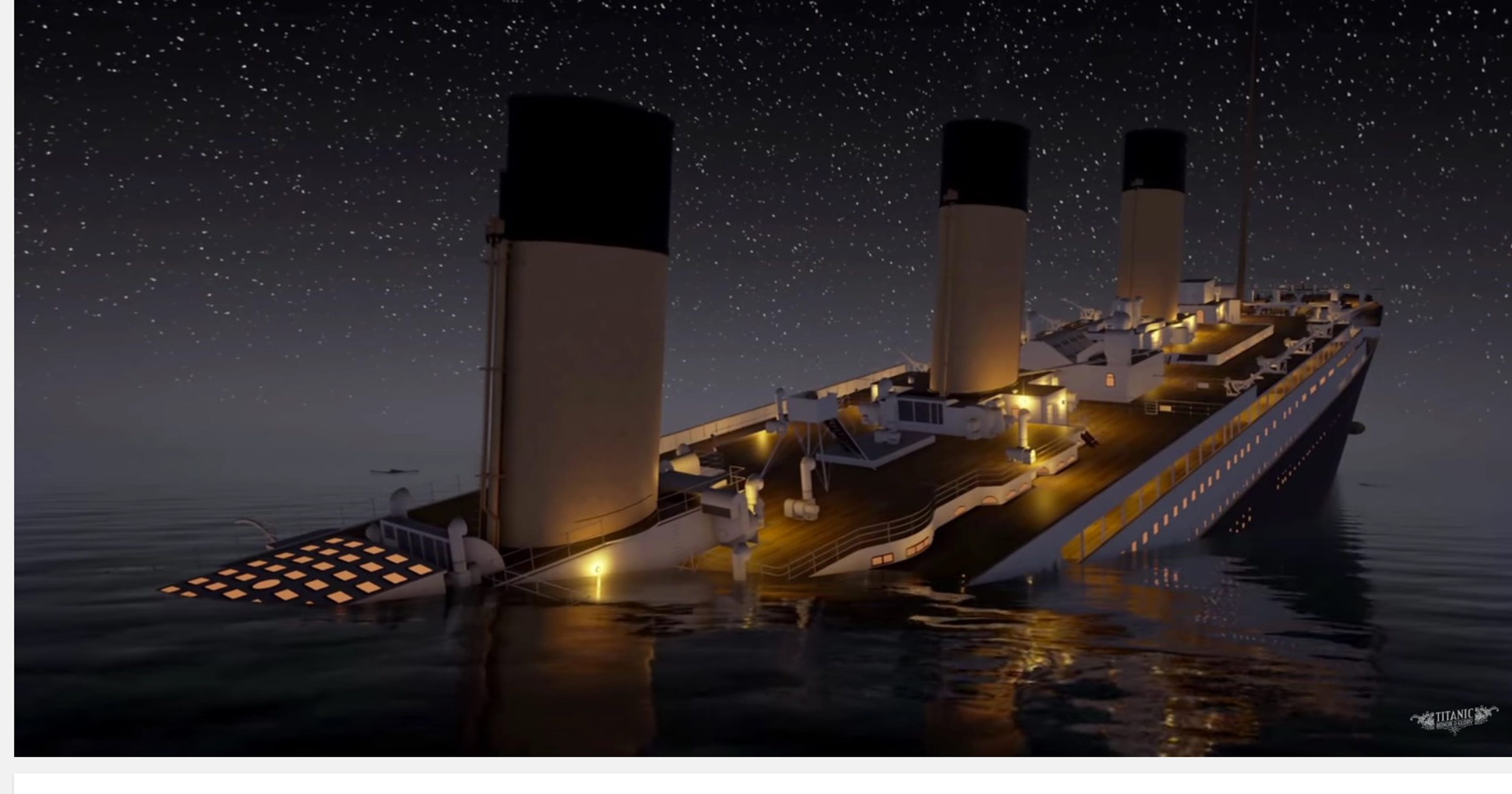 Heartbreaking animation lets you watch titanic sink in real time