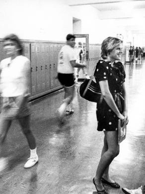 West High School students Allyson Merrita and David Maples in August 1983.